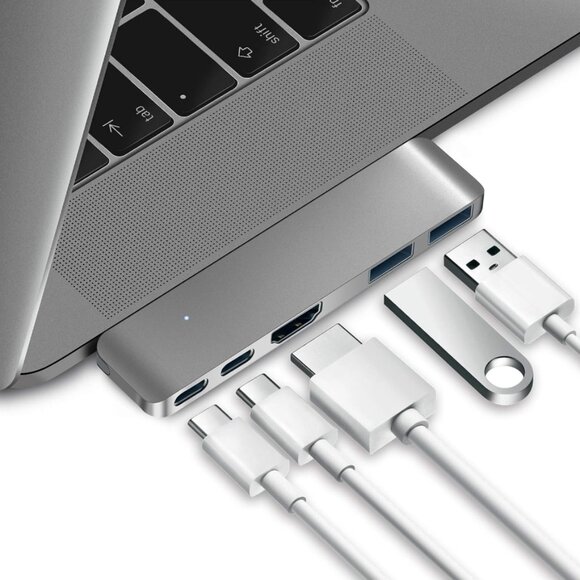 BNIB Mini USB C Hub Adapter Dongle for MacBook - Picture 1 of 5
